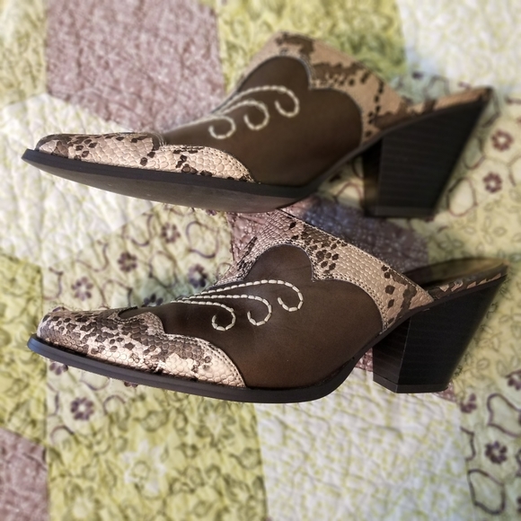 Rampage Riley Western Mules, sz 8 - Picture 2 of 8